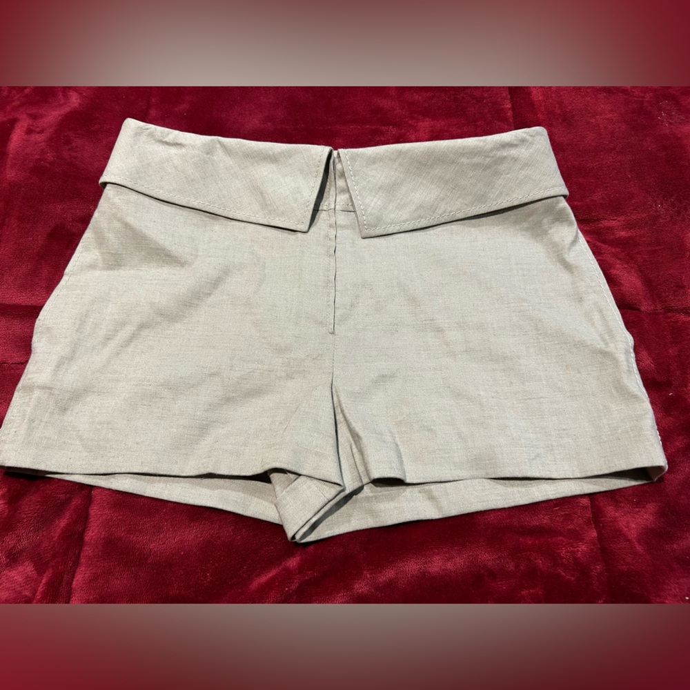 Valentino Beige Linen Blend Shorts